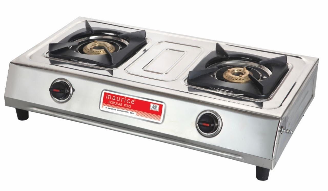 POPULAR PLUS Gas Stove Stainless Steel 2 Burner Deep Drawn Drip Tray