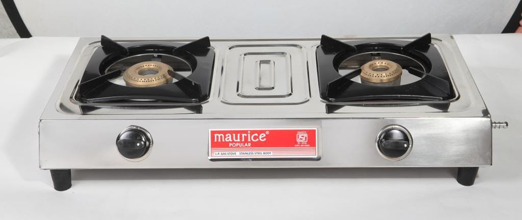 POPULAR Gas Stove Stainless Steel 2 Burner