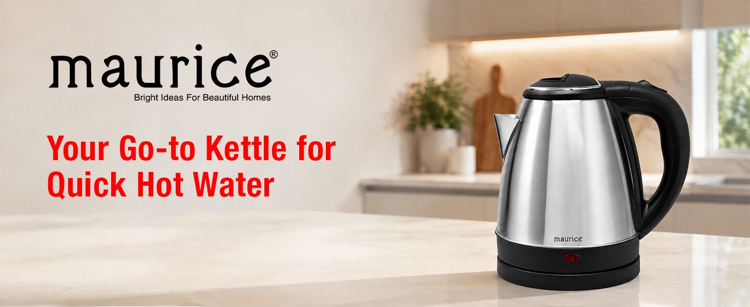 Maurice Flash Stainless Steel Electric Kettle - Your Go-to Kettle for Quick Hot Water